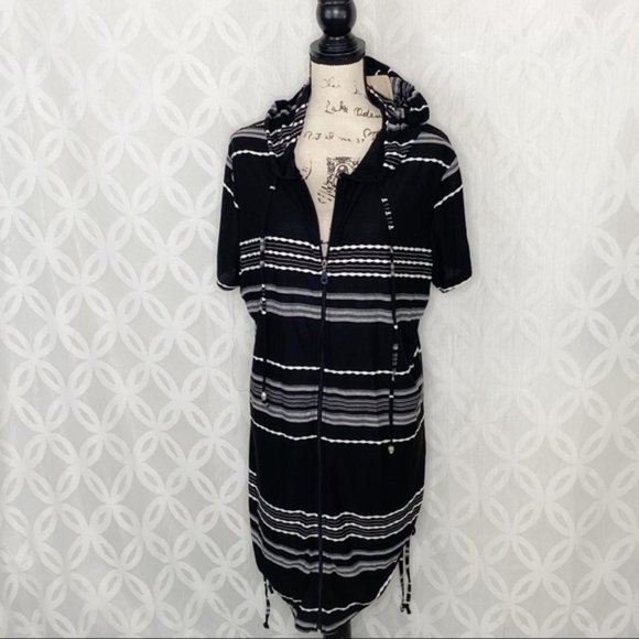 Dotti Dahlia Stripe Zip Hoodie Cover-Up Swimsuit - Picture 5 of 8